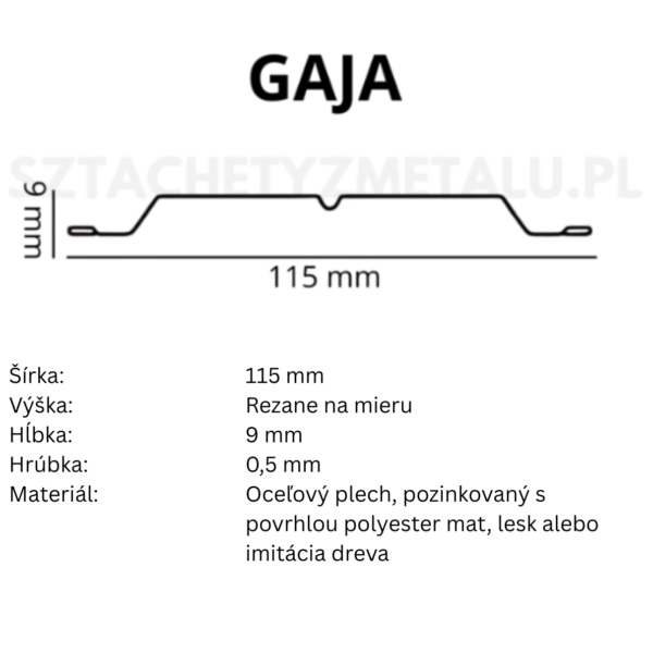 Kovová latka | Gaja | Grafit - Image 4