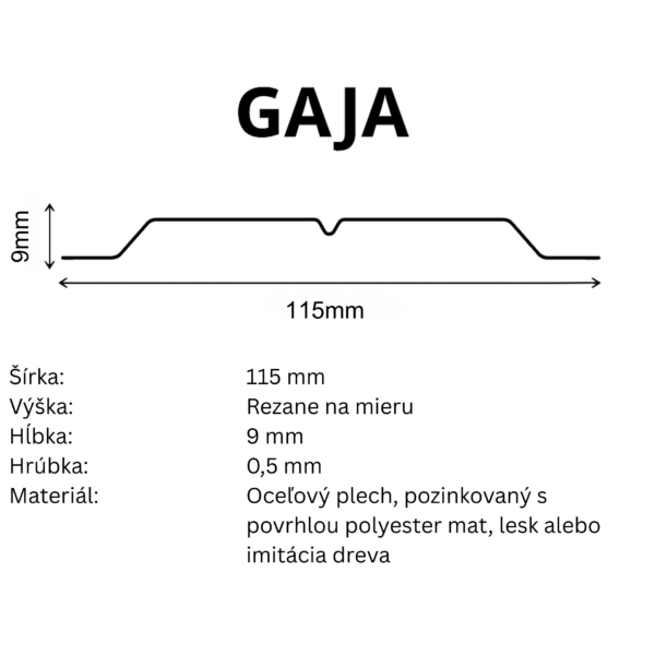 Kovová lata Gaja Hnedá MAT RAL 8017 – 180 m.b. (#7996) - Image 4